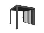 Biohort zijwand met lamellen voor uw Biohort Pergola 3,5x3 Donkergrijs metallic (B440320) thumbnail