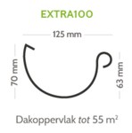 Afbeelding bij optie Dakgootset zadeldak 1020 tot 1190 cm