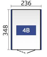 Afbeelding bij Biohort Neo 4B Kwartsgrijs metallic Enkele deur (87044)