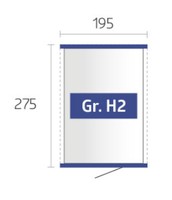 Afbeelding bij Biohort HighLine H2 Kwartsgrijs metallic enkele deur (88030)