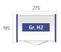Afbeelding bij Biohort HighLine H2 Kwartsgrijs metallic dubbele deur (88039)