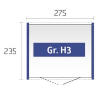 Afbeelding bij Biohort HighLine H3 Zilver metallic enkele deur (83040)
