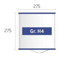 Afbeelding bij Biohort HighLine H4 Zilver metallic dubbele deur (83059)