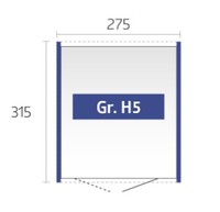 Afbeelding bij Biohort HighLine H5 Donkergrijs metallic enkele deur (84060)