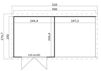 Outdoor Life Products Lars 500x250 Green Grey-Wit thumbnail