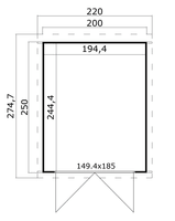 Outdoor Life Products Sara 200x250 Platinum Grey thumbnail