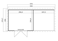 Outdoor Life Products Kjeld 550x250 Green Grey-Wit thumbnail