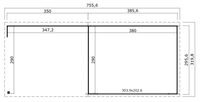 Outdoor Life Products Pernilla 385x295 + aanbouw Platinum Grey thumbnail