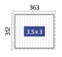 Biohort Pergola 3,5x3 Donkergrijs metallic (B440320) thumbnail