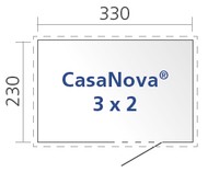 Afbeelding bij Biohort CasaNova 3x2 Zilver metallic