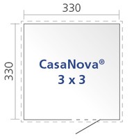 Afbeelding bij Biohort CasaNova 3x3 Zilver metallic