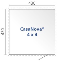 Afbeelding bij Biohort CasaNova 4x4 Donkergrijs metallic
