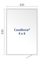 Afbeelding bij Biohort CasaNova 4x6 Zilver metallic