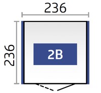 Afbeelding bij Biohort Neo 2B Zilver metallic Enkele deur (81034)