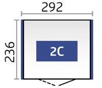 Afbeelding bij Biohort Neo 2C Zilver metallic Dubbele deur (82008)