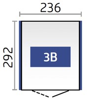 Afbeelding bij Biohort Neo 3B Zilver metallic Dubbele deur (81069)
