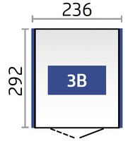 Afbeelding bij Biohort Neo 3B Zilver metallic Enkele deur (81040)