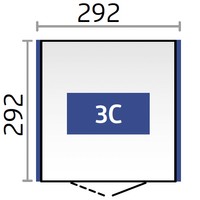 Afbeelding bij Biohort Neo 3C Zilver metallic Dubbele deur (82011)