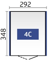 Afbeelding bij Biohort Neo 4C Zilver metallic Dubbele deur (82014)