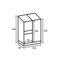 Royal Well Muurkas Emma I zwart 3 mm veiligheidsglas thumbnail