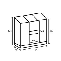 Royal Well Muurkas Emma II groengrijs 3 mm veiligheidsglas thumbnail