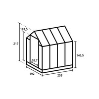 Royal Well Tuinkas Kate II groengrijs 3 mm veiligheidsglas - Full Options thumbnail