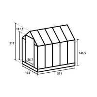 Royal Well Tuinkas Kate III zwart 3 mm veiligheidsglas - Full Options thumbnail