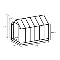 Royal Well Tuinkas Kate IV zwart 3 mm veiligheidsglas - Full Options thumbnail