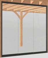 Afbeelding bij Hillhout Glazen schuifwand B 228,5 x 224 cm