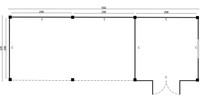 Tuindeco Douglas plat dak overkapping Stavanger type L, type 4 thumbnail