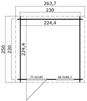 Outdoor Life Products Wels 230 Platinum Grey-Wit thumbnail