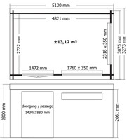 Woodlands tuinhuis Modern 505x295 met dakisolatie thumbnail