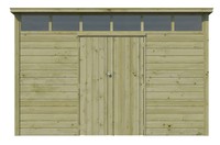 Woodlands tuinhuis Q Line 360x240 geïmpregneerd thumbnail