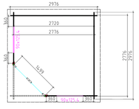 Interflex tuinhuis 3055G Plus 5-hoek 28 mm  thumbnail