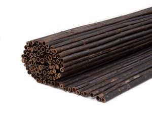 Bamboescherm zwart/bruin op rol 180 x 100