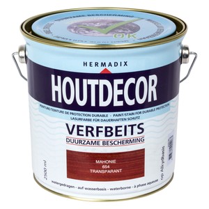 Hermadix Houtdecor verfbeits Mahonie transparant 2,5L