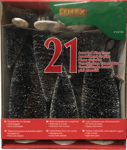 Lemax 21 PC Assorted Pine Trees Deluxe