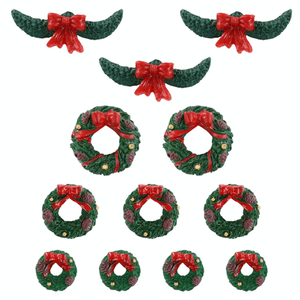 Lemax Garland And Wreaths, Set of 12
