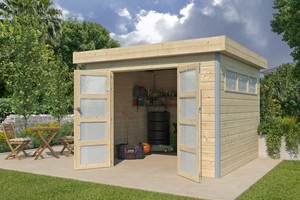 Woodlands tuinhuis Kasuko 295x295 met dakisolatie