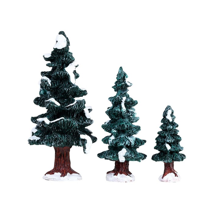 Afbeelding bij Lemax Christmas Evergreen Tree set van 3