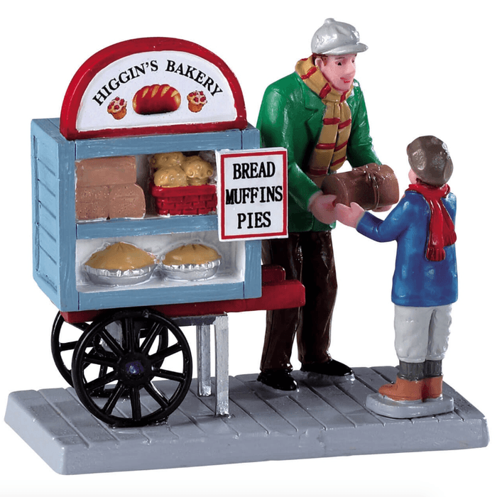 Lemax Delivery Bread Cart