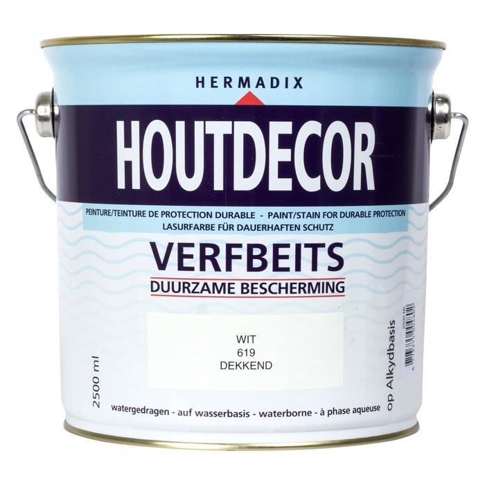 Hermadix Houtdecor verfbeits Wit dekkend 2,5L