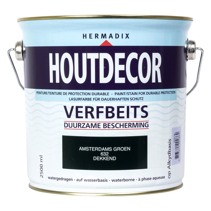 Hermadix Houtdecor verfbeits 632 Amsterdams Groen dekkend 2,5L