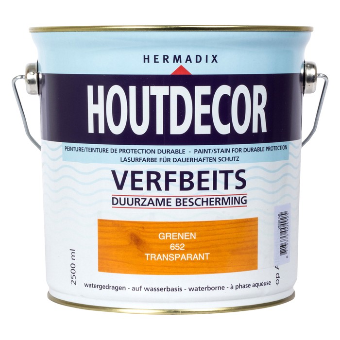 Hermadix Houtdecor verfbeits Grenen transparant 2,5L