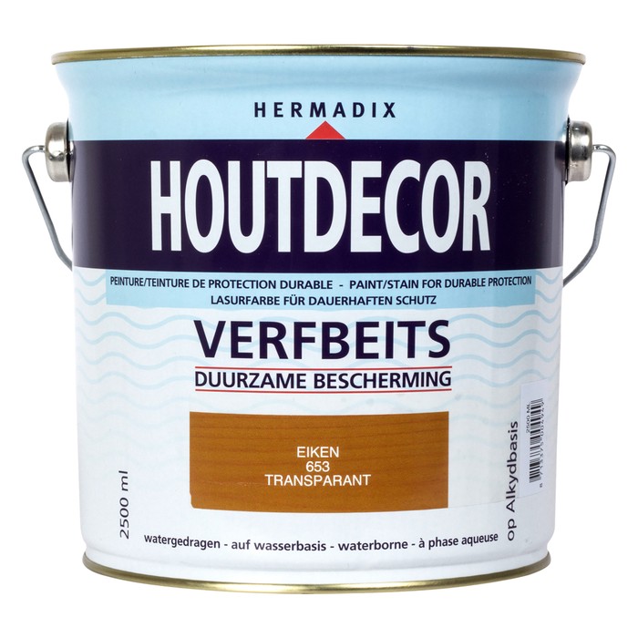 Hermadix Houtdecor verfbeits Eiken transparant 2,5L