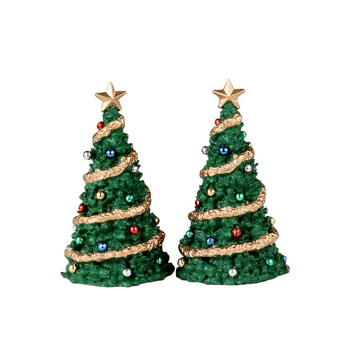 Afbeelding bij Lemax Classic Christmas Tree, Set of 2