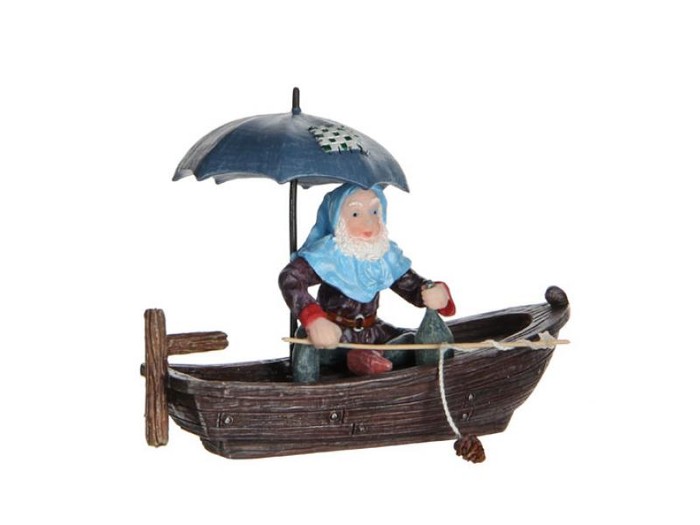 LuVille Efteling Miniatuur Kabouter in Boot 
