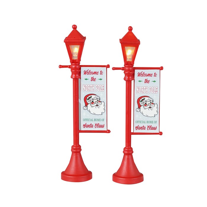 Lemax North Pole Lamppost, Set of 2