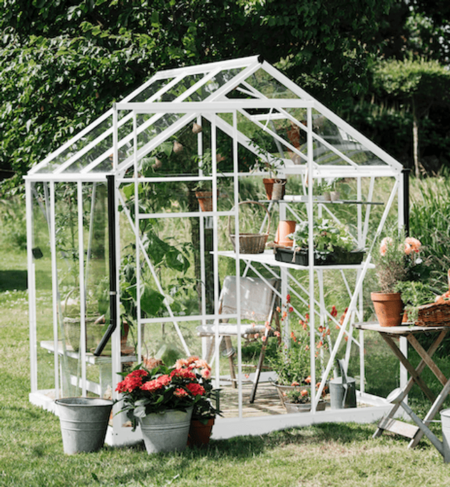 Royal Well Tuinkas Kate I wit 3 mm veiligheidsglas - Full Options