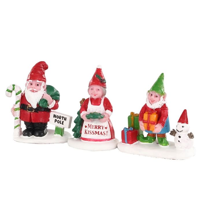 Lemax Christmas Garden Gnomes, Set of 3